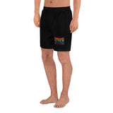 STREB Rainbow Pride Classic Logo Men's Athletic Long Shorts