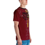 STREB/Voodo Fé Flying Machine Fall Colors Collection Men's T-shirt-Burgundy