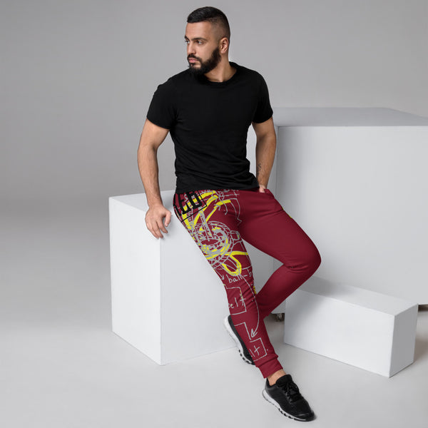 STREB/Voodo Fé Flying Machine Fall Colors Collection Men's Joggers-Burgundy