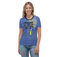 STREB/Voodo Fé Flying Machine Fall Colors Collection Women's T-shirt-Blue