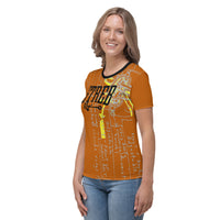 STREB/Voodo Fé Flying Machine Fall Colors Collection Women's T-shirt-Burnt Orange