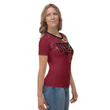STREB/Voodo Fé Flying Machine Fall Colors Collection Women's T-shirt-Burgundy