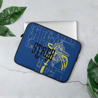 NEW!  STREB/Voodo Fé Flying Machine Fall Colors Collection Laptop Sleeve Blue