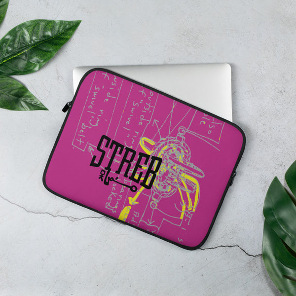 NEW! STREB/Voodo Fé Flying Machine Fall Colors Collection Laptop Sleeve Pink