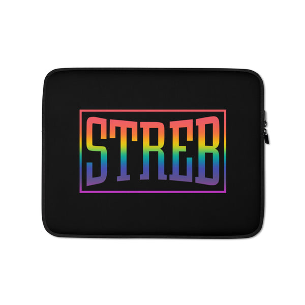 NEW!  STREB Rainbow Pride Classic Logo Laptop Sleeve