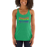 STREB Rainbow Pride Classic Logo Women's Racerback Tank Top (multiple color choices)